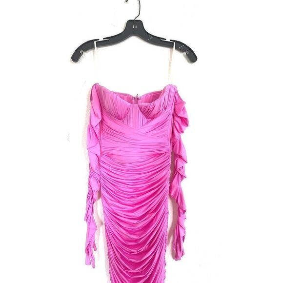 Alex Perry dalton column w gloves orchid pink AU4/US0 - Picture 9 of 13